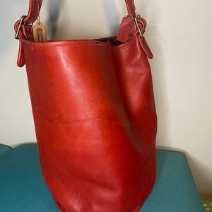 Vintage Coach Leather Bucket Bag